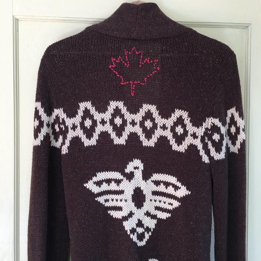 🇨🇦 Vintage Roots knitted long sweater jacket, sz s - Roots Canada